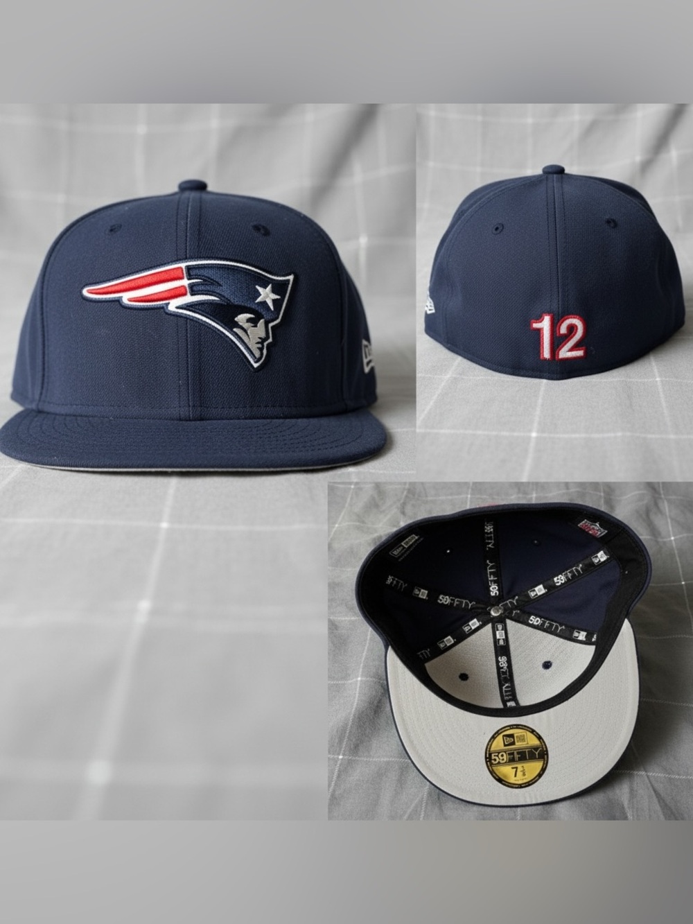New Era New England Patriots 59FIFTY Fitted Hat Navy 7 1/8 NFL Cap